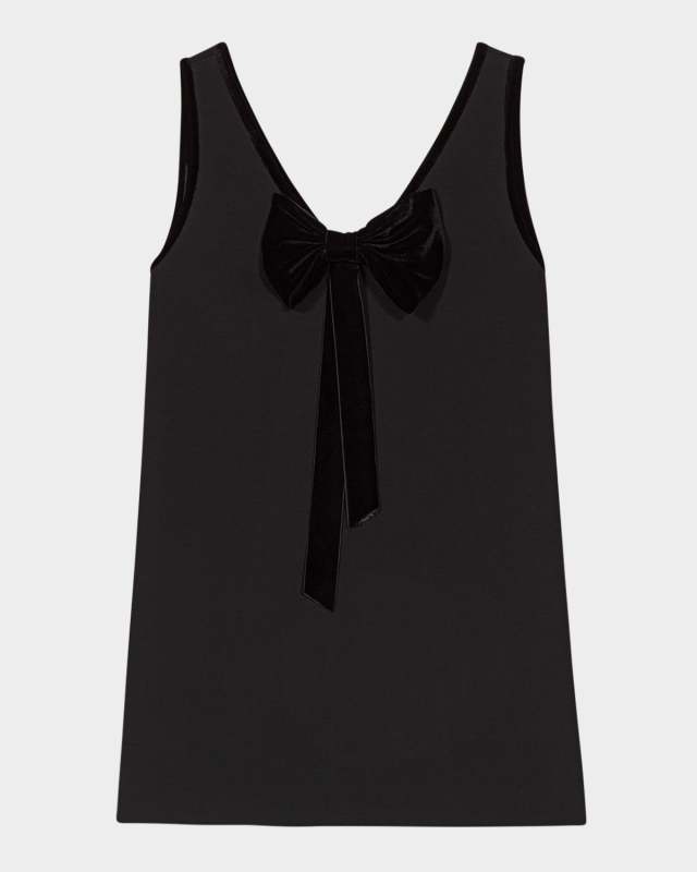 Rilours Heavy Crepe Bow Mini Dress